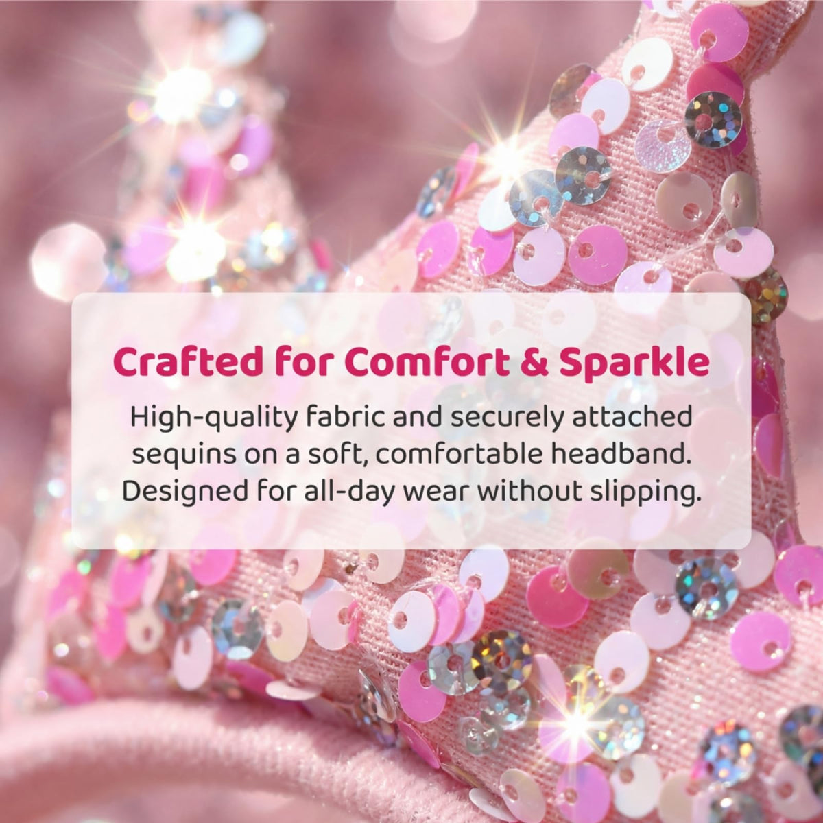 Acshio 12-pack packaging of princess crown headbands displayed