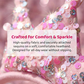 Acshio 12-pack packaging of princess crown headbands displayed