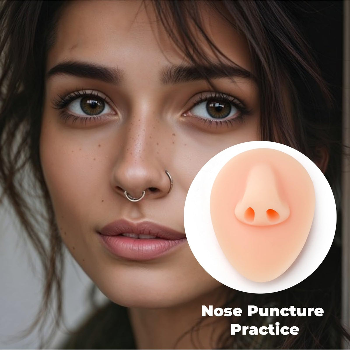 Acshio silicone ear close-up model for detailed technique