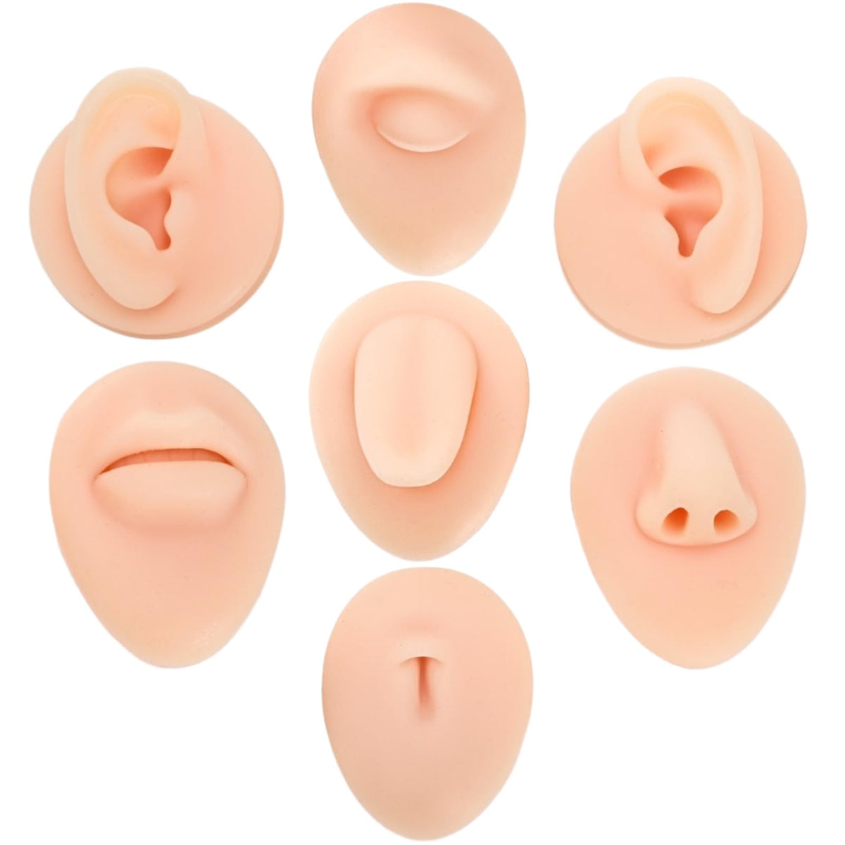 Acshio silicone ear model for realistic piercing practice