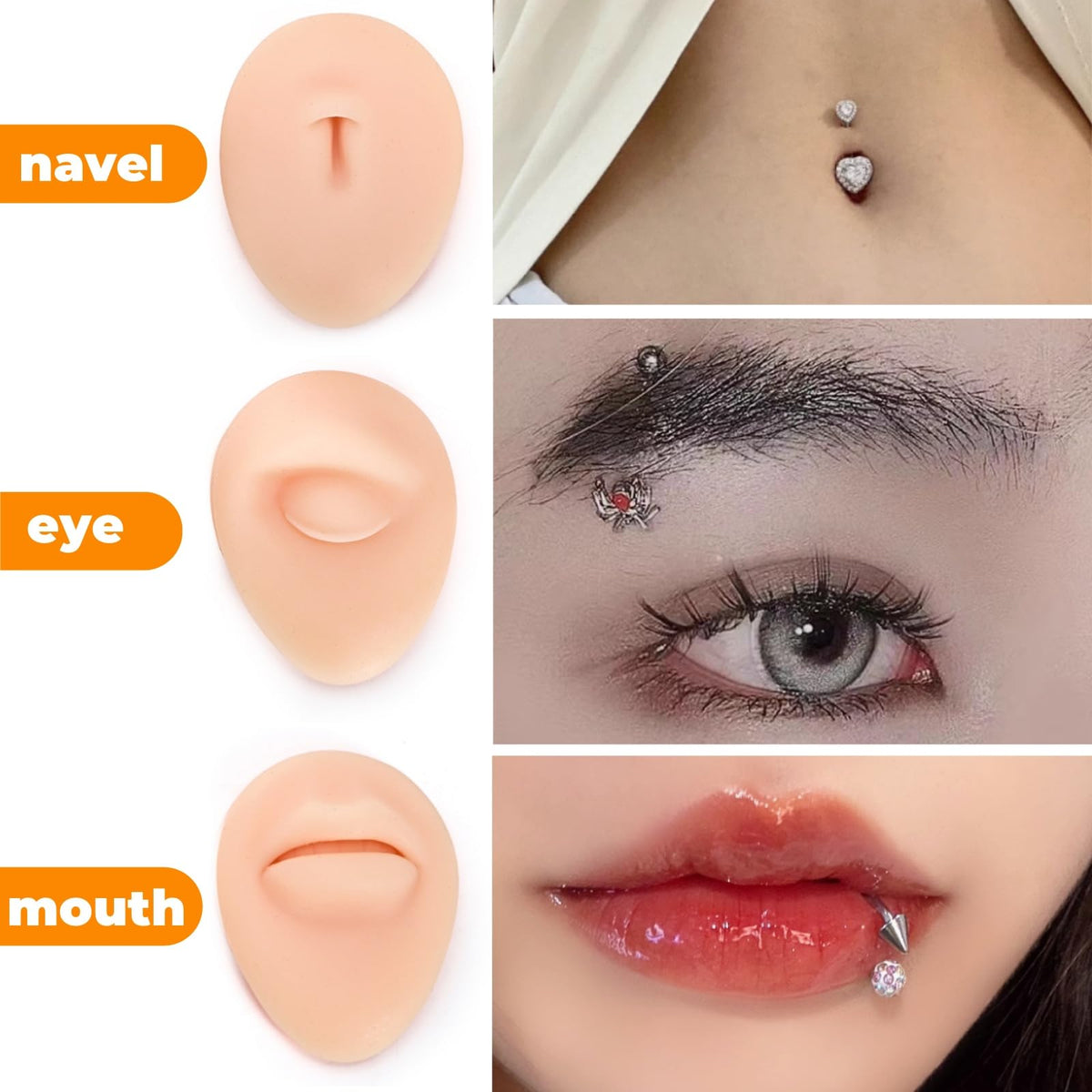 Acshio silicone mouth model for lips piercing practice