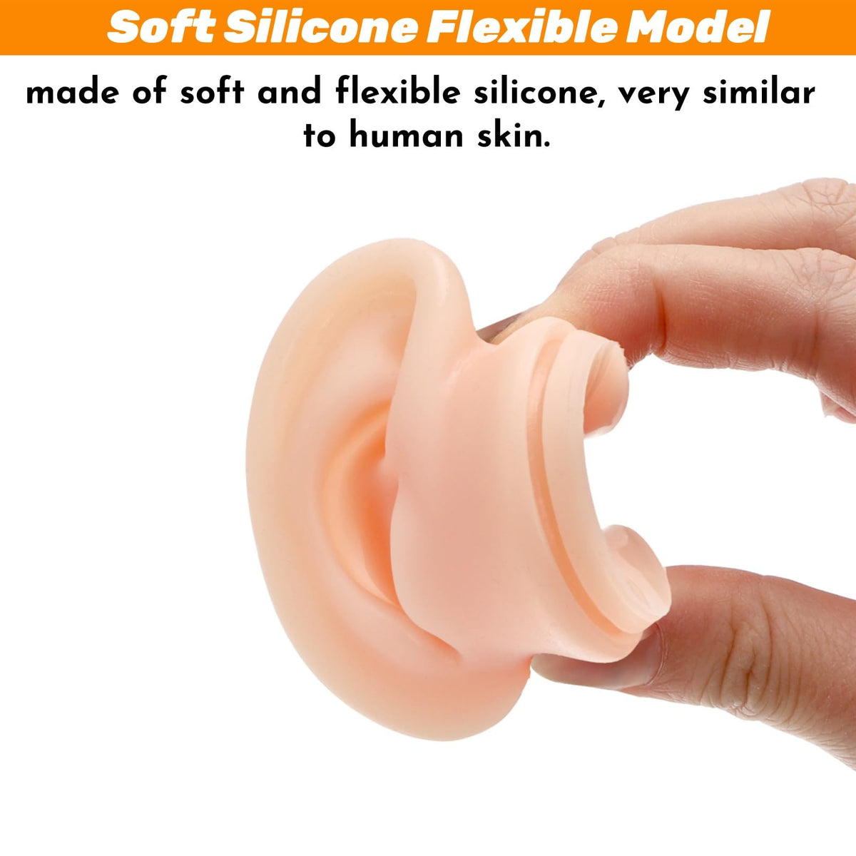 Acshio silicone nose model for safe piercing drills