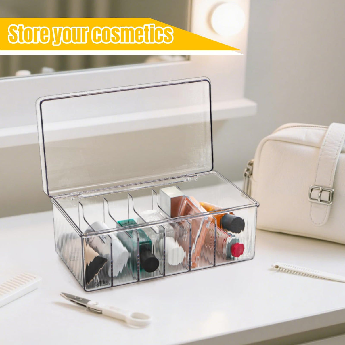 Acshio compact storage fits small beauty carts and stations.