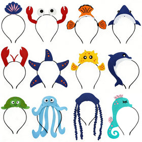 Acshio crab headband: soft felt, lightweight fit for beach party photos.