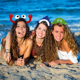 Acshio seahorse headband: durable felt, comfy wear for nautical photos.