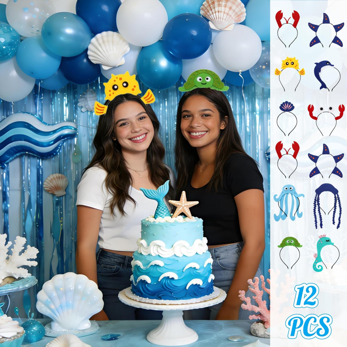 Acshio starfish headband: lightweight prop for seaside events and selfies.