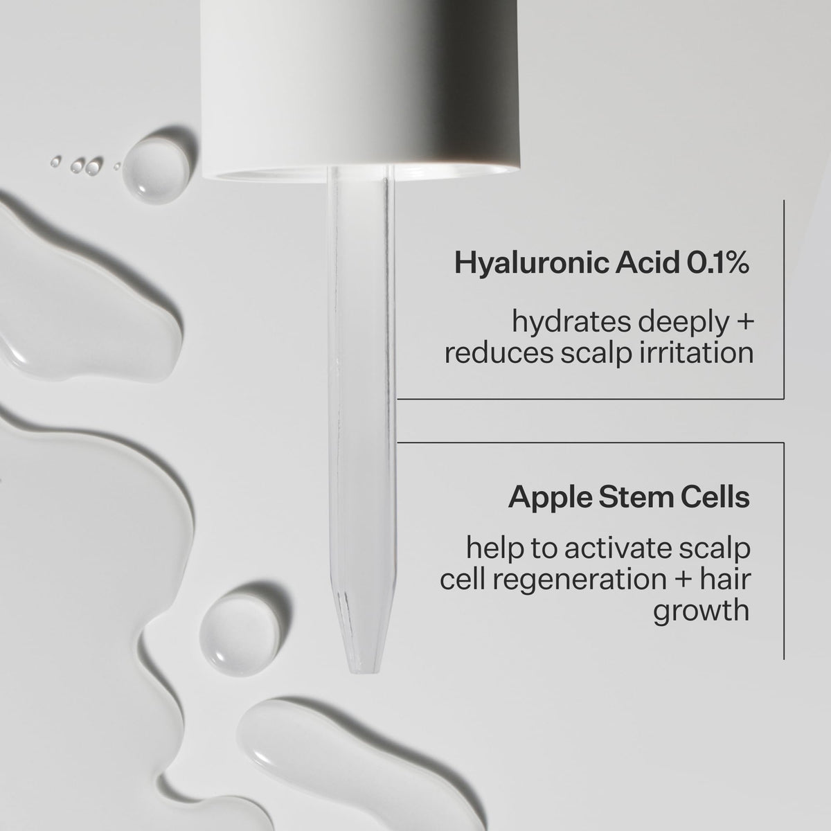 ACT+ ACRE Stem Cell Scalp Serum bottle highlighted for follicle support.