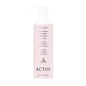 ACTIIV Recover thickening shampoo bottle highlights premium design and scalp-friendly formula.