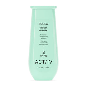 ACTIIV Renew bottle with plant-based formula for gentle cleansing and scalp nourishment.
