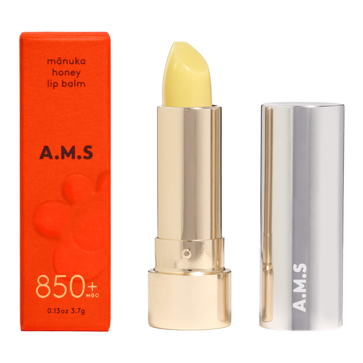 ACTIVIST A.M.S lip balm bottle with beeswax and Manuka honey for hydration.