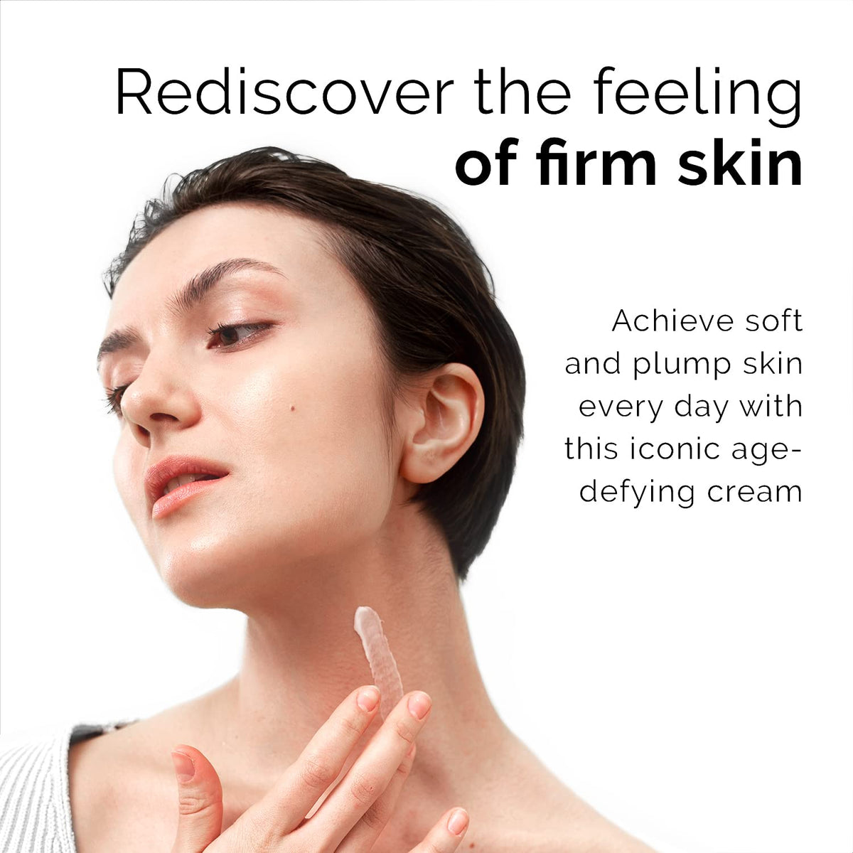 ACTIVSCIENCE Hydrated skin closeup showing a healthy glow on face and neck.