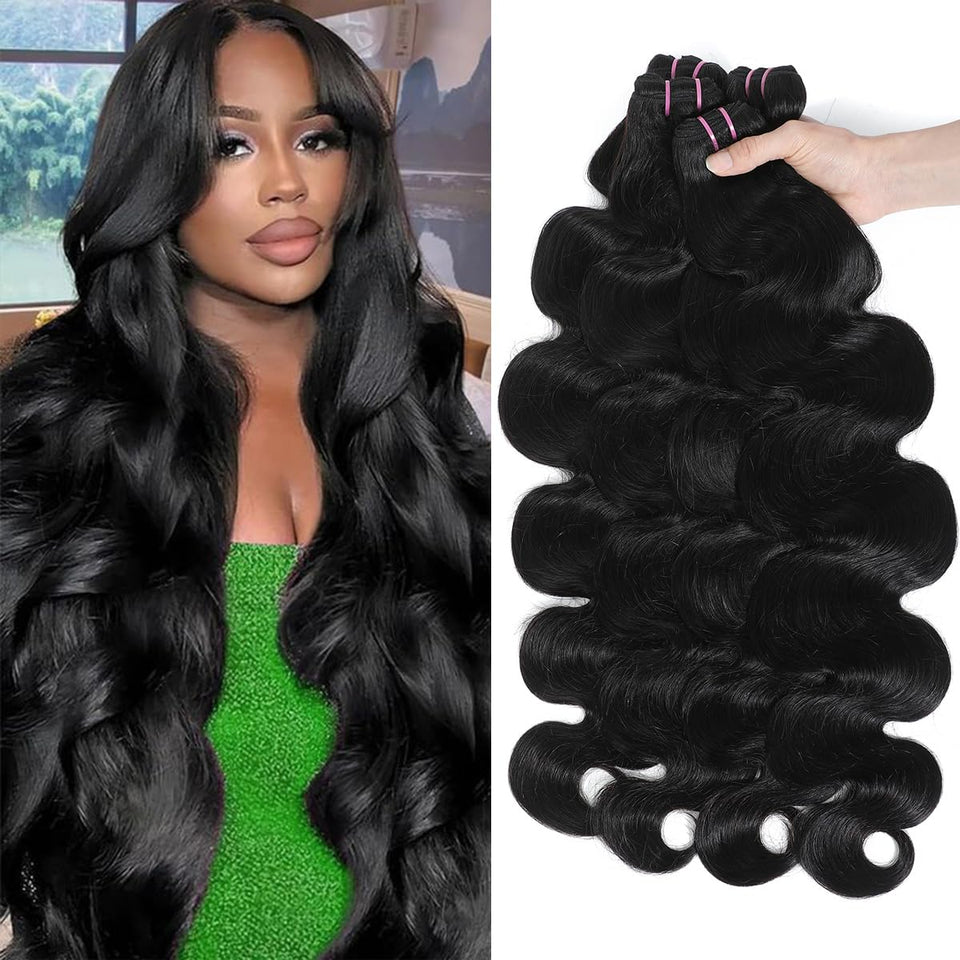 ACTLADY 16A raw body wave bundle front view for natural, full-bodied style.