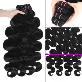 ACTLADY raw body wave bundle side view showing movement and density.