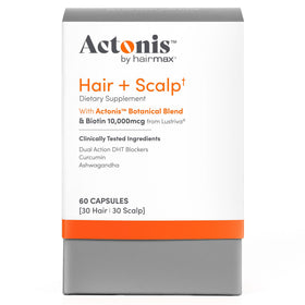 Actonis hair growth bottle front for convenient daily hair health support.