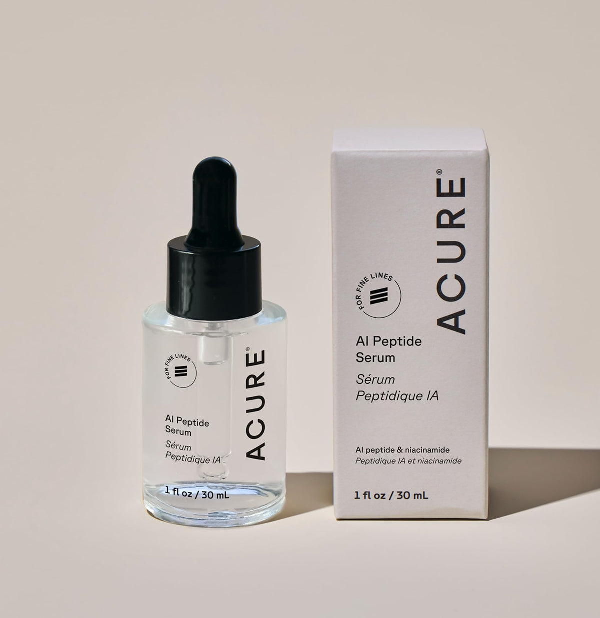Acure AI Peptide Serum glow after use suggesting brightening potential.