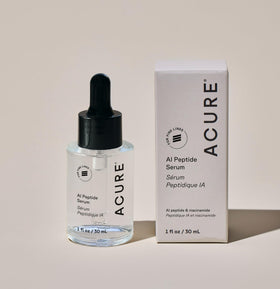 Acure AI Peptide Serum glow after use suggesting brightening potential.