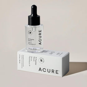 Acure AI Peptide Serum texture swirl demonstrates smooth consistency.