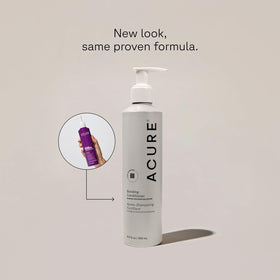 Acure Bonding Conditioner bottle pouring creamy formula for easy application