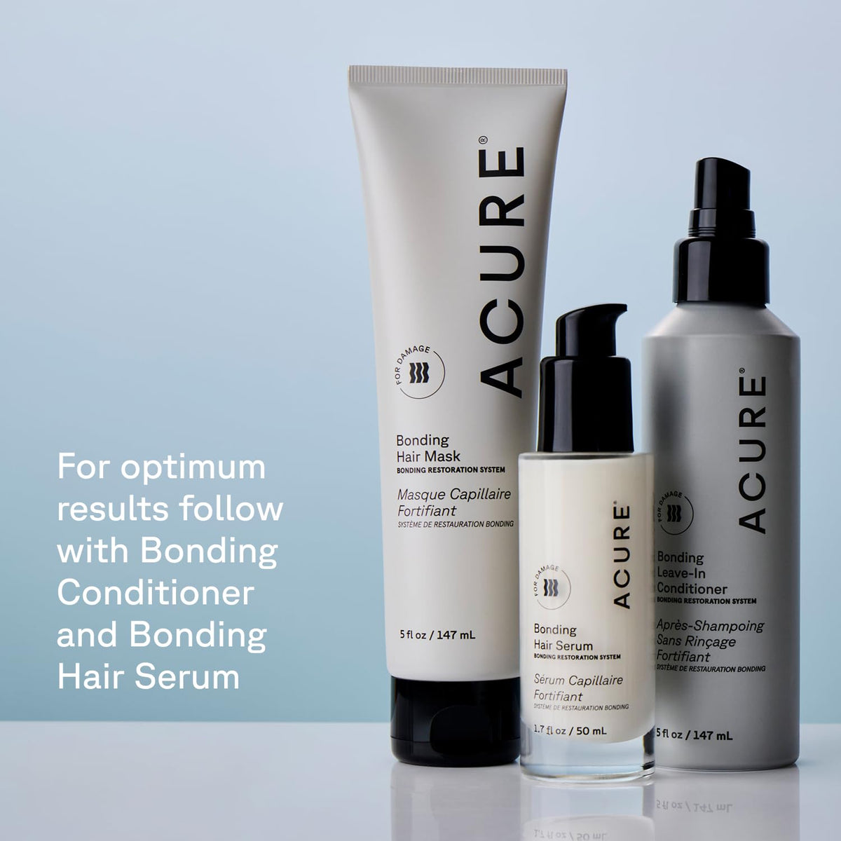 Acure Bonding Shampoo color-treated hair protection while washing.