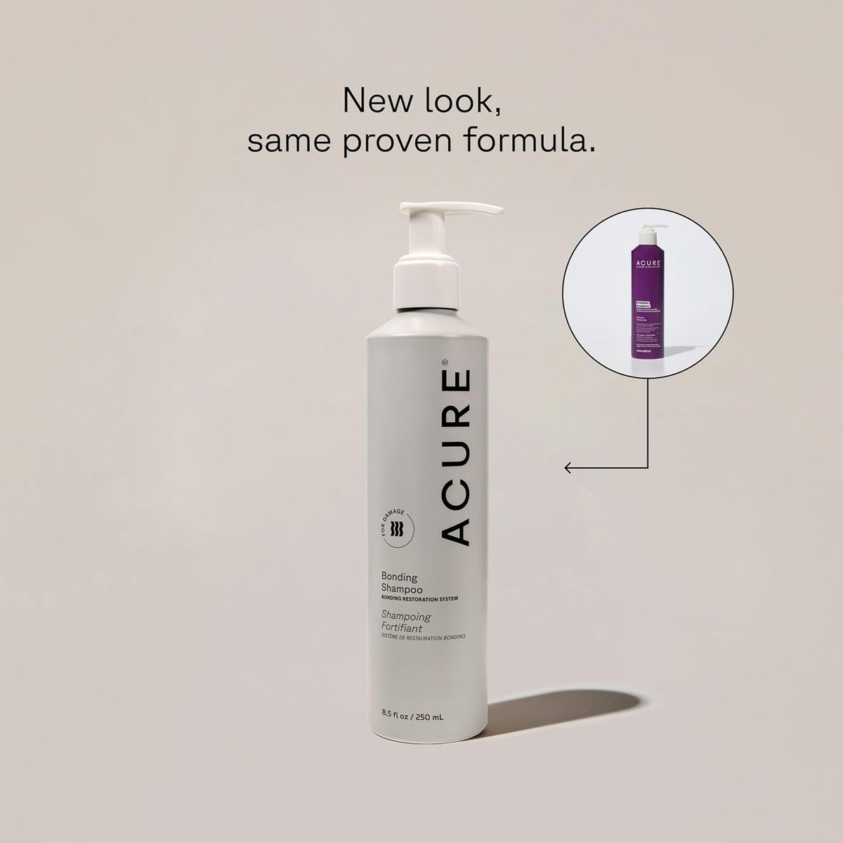 Acure Bonding Shampoo foamy lather boosts hydration during wash.