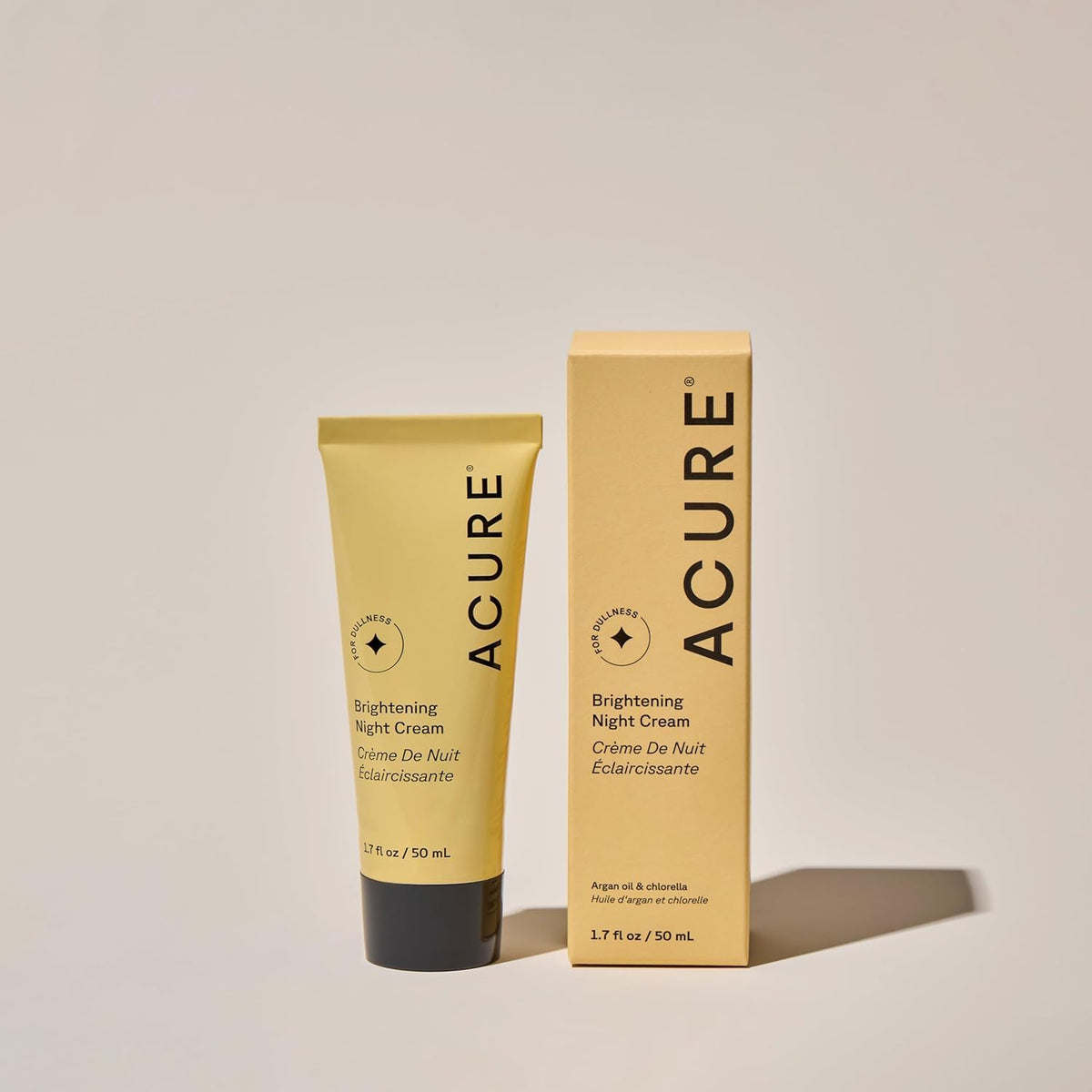 Acure Brightening Night Cream echinacea ingredient for glow.