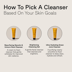 Acure Green Juice Cleanser smoothie-to-foam texture demonstration for deep cleanse