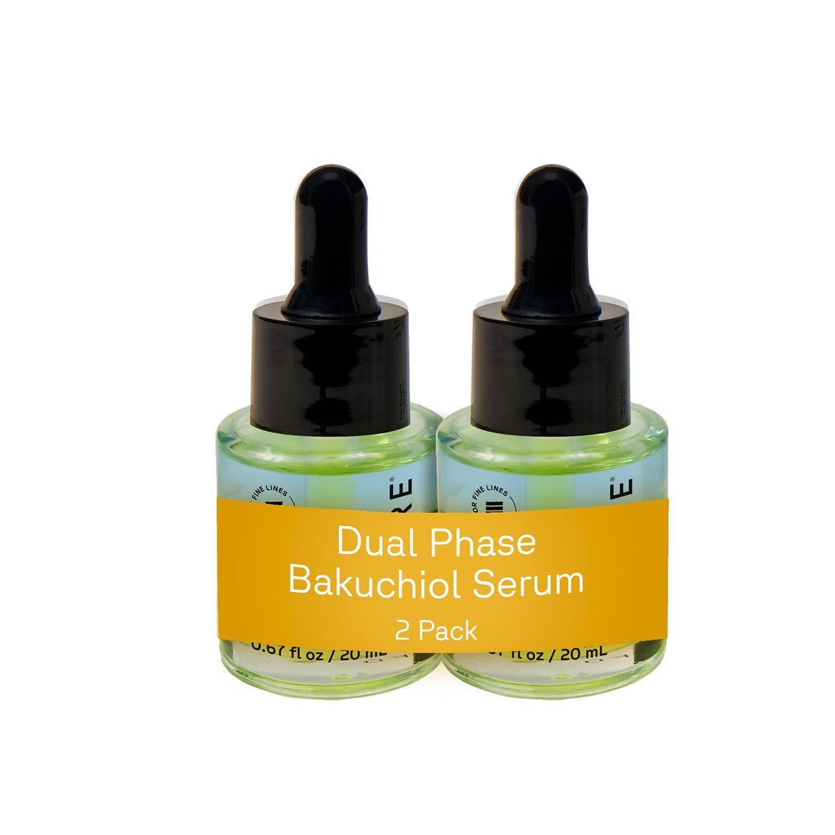 Acure Bakuchiol Serum bottle closeup, dual-phase formula supports smoother, radiant-looking skin.