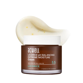 ACWELL Licorice pH Balancing Extreme Moisture Cream front label highlights balanced hydration