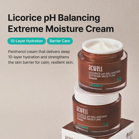 ACWELL Licorice pH Balancing Cream swirl on skin demonstrates fast, gentle absorption