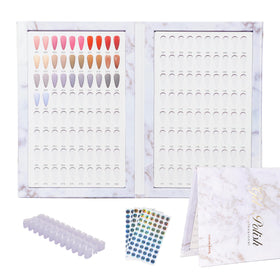 Acycoin2A 160-color display book shows wide nail color options for planning.