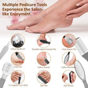 AdamPark coarse and fine files with scraping knife for dead skin removal