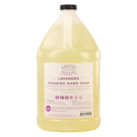 Adams Handmade Soap Lavender foaming bottle 1 gal for easy refills.