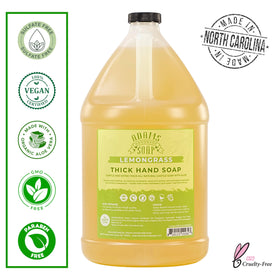 Adams Handmade Soap Lemongrass castile liquid eco-friendly formula.
