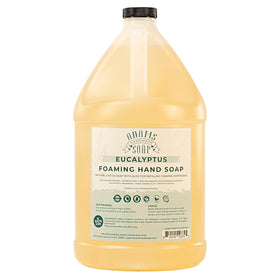 Adams Handmade Soap eucalyptus foaming soap bottle for easy handwashing.