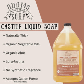 Adams Handmade Soap patchouli scented bottle label for eco-friendly cleaning