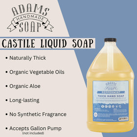 Adams Peppermint Castile 1-gallon refill for eco-friendly home care.