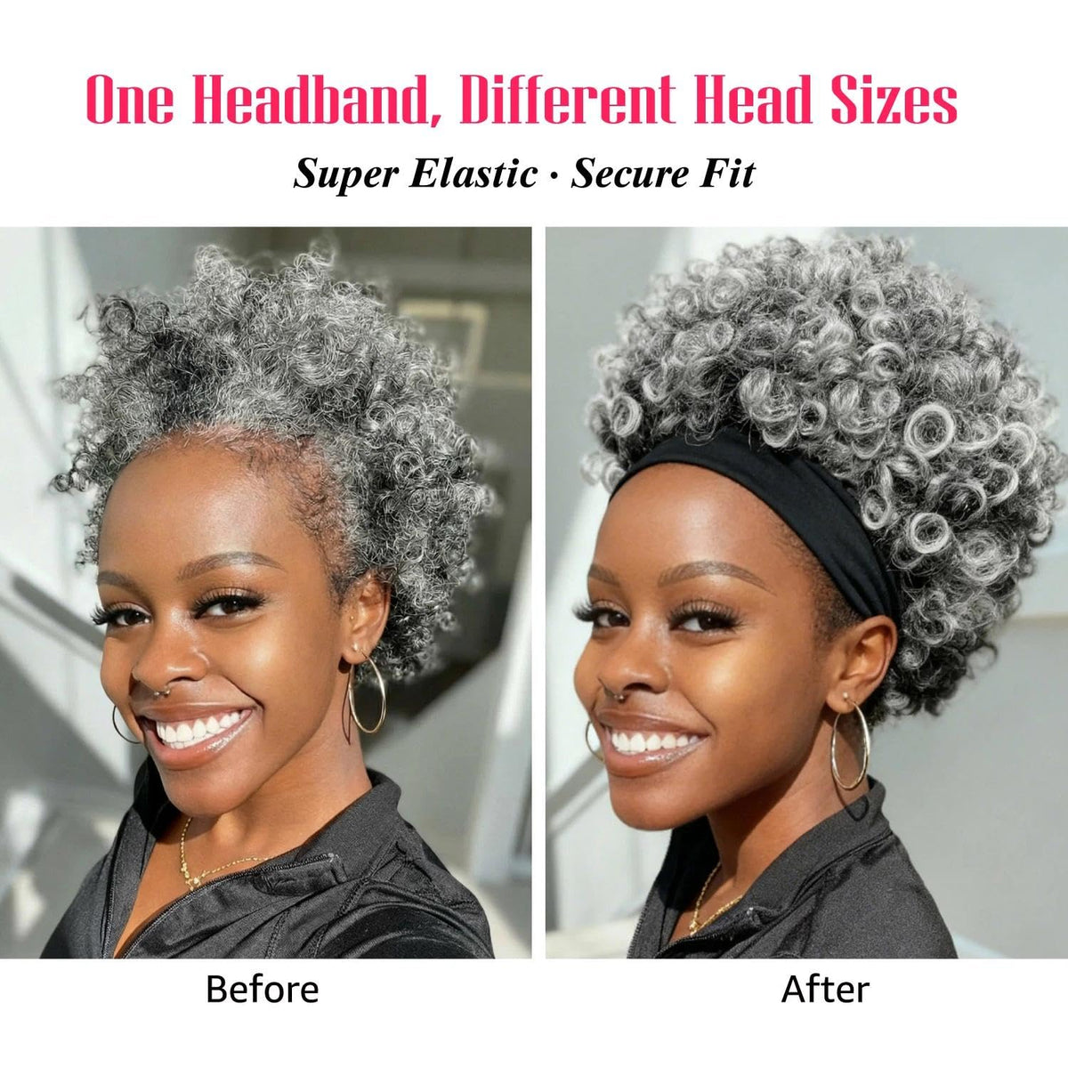 Adancyler fluffy curls on headband wig deliver chic, low-maintenance elegance.