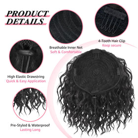 Adancyler drawstring ponytail extender secures quick style changes for busy mornings.