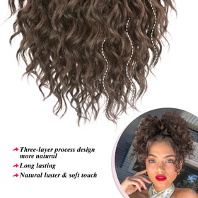 Adancyler half-up top-knot style offers versatile, easy-to-wear looks.