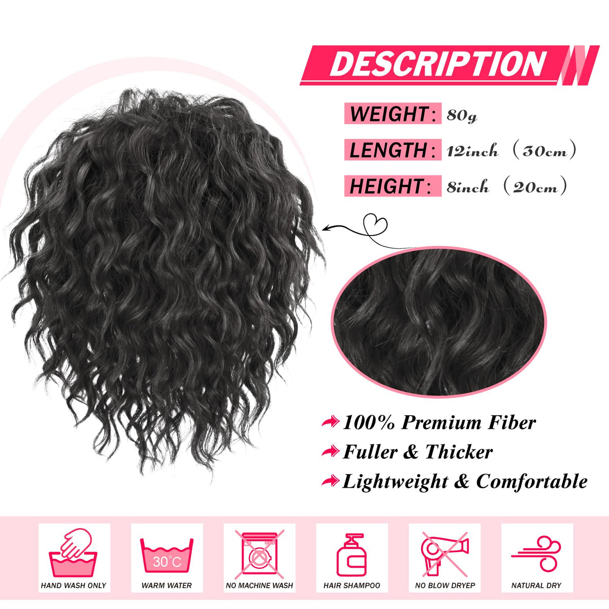 Adancyler yaki textured bun assembly demonstrates natural movement and blend with hair.