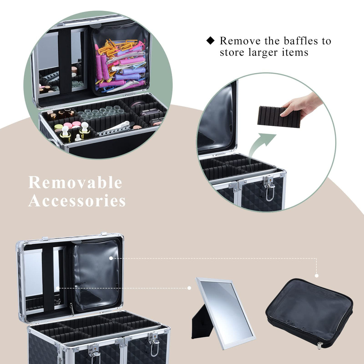 Adazzo case with 360-degree wheels for easy transport