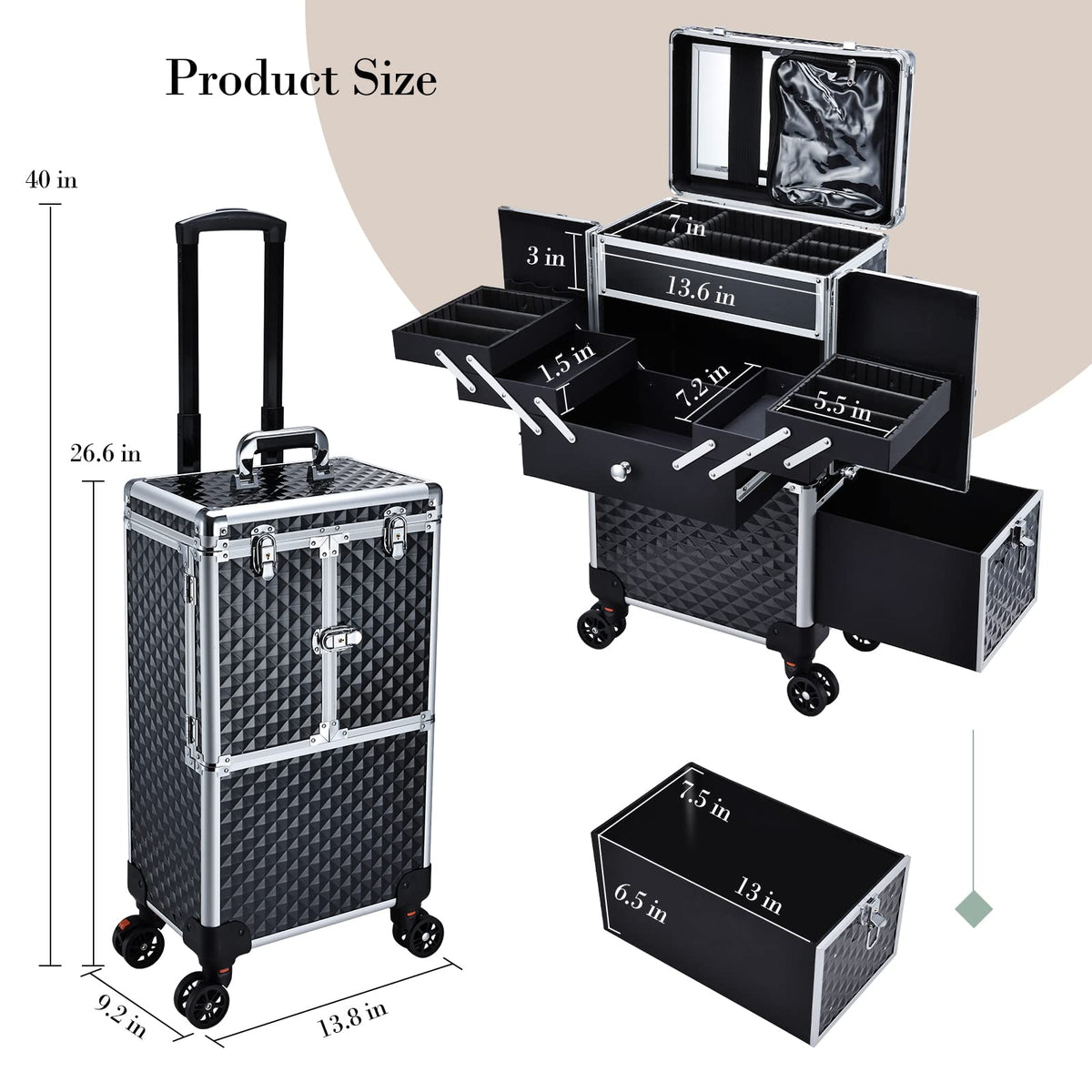 Adazzo lockable buckles provide secure travel storage