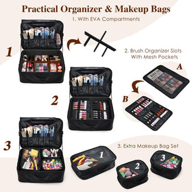 Adazzo three clear bags for quick access and visibility