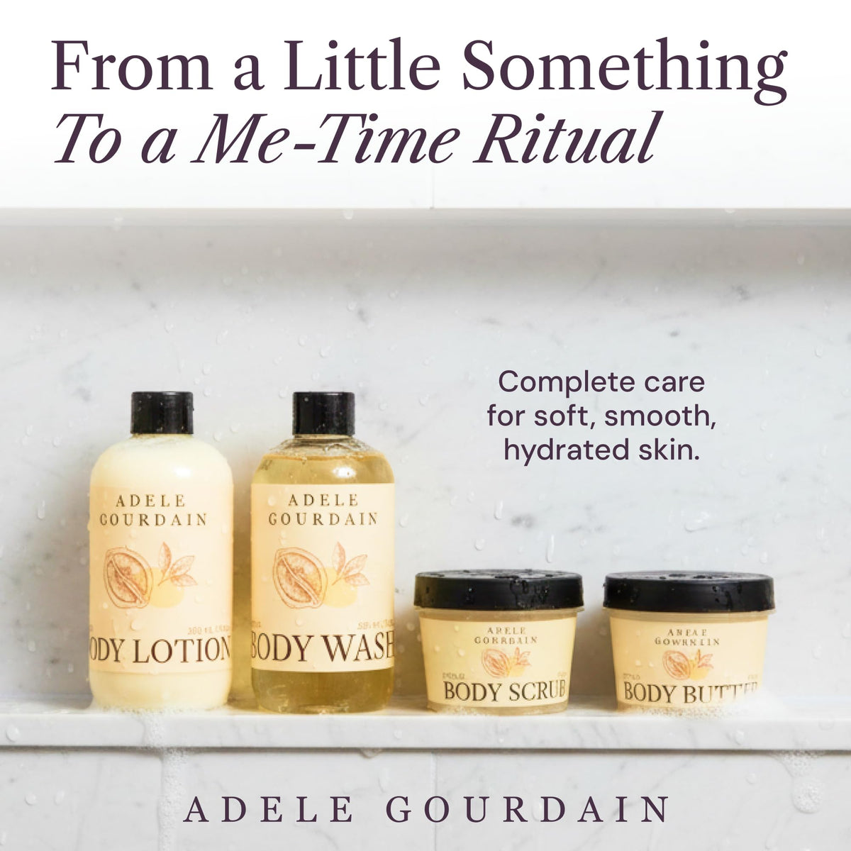 ADELEGOURDAIN body wash bottle for refreshing daily cleanse