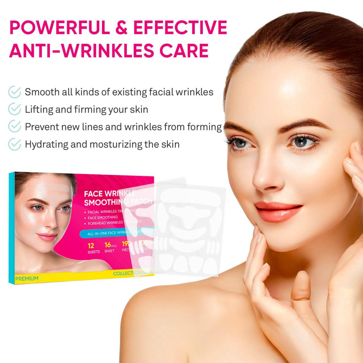 Adellina clear thin patch on face is discreet during wear