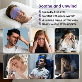 Air-activated heat in Adellina Steam Eye Mask without cords or water