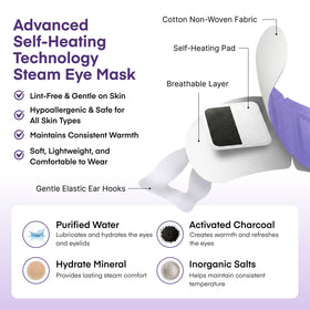 Soft breathable fabric of Adellina Steam Eye Mask for skin-friendly wear