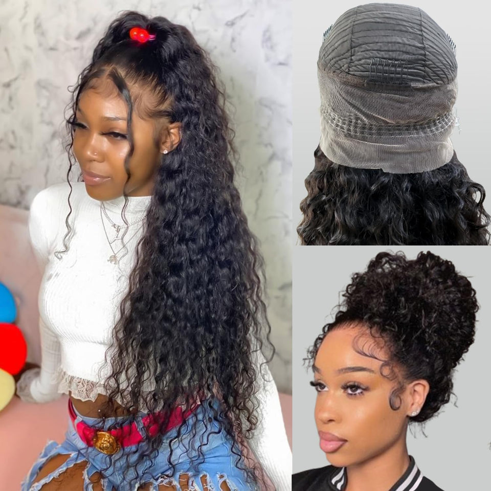 ADESORAES 360 glueless wig with drawstring for secure, natural fit.
