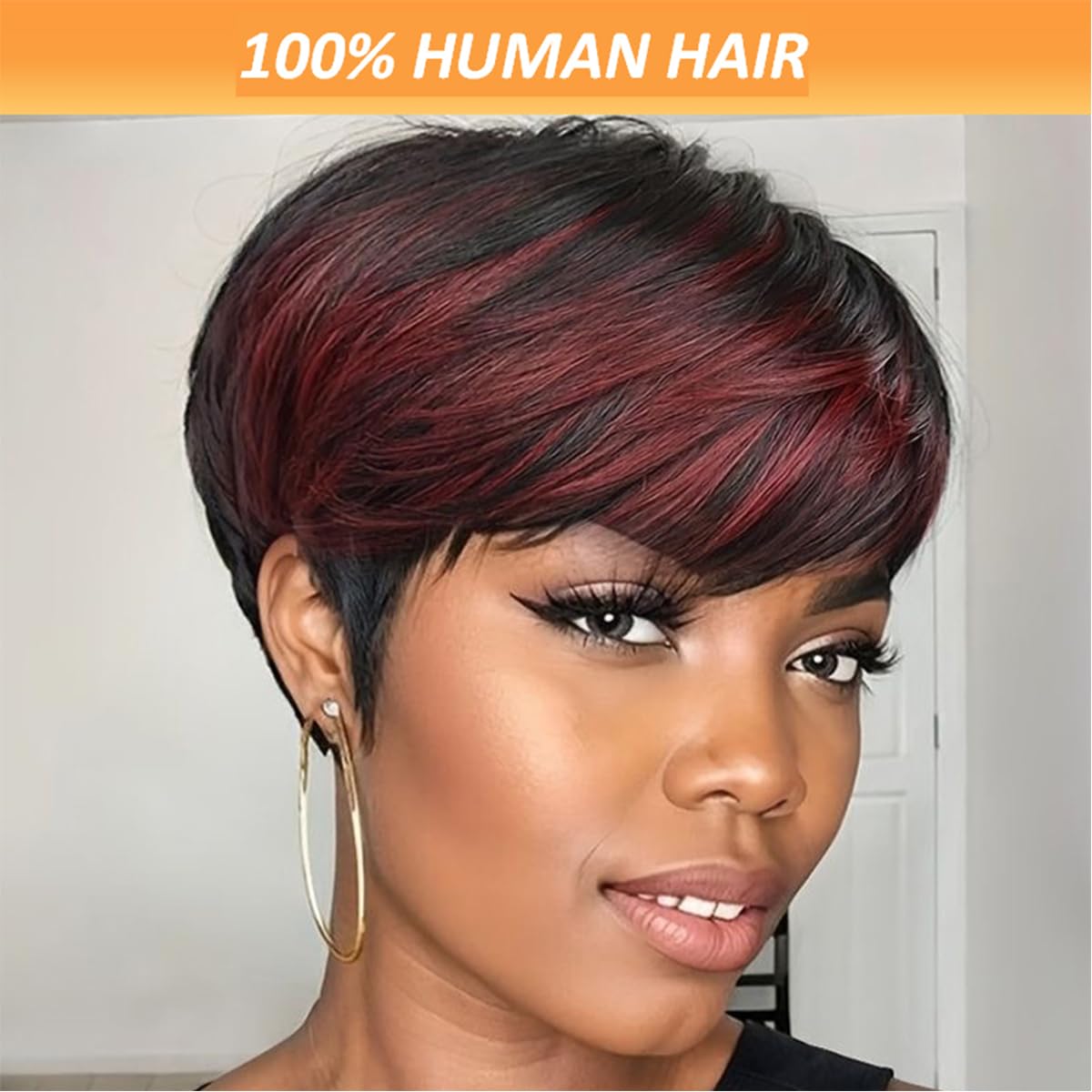 Adette Basic Pixie Wig side view for versatile styling and everyday wear.