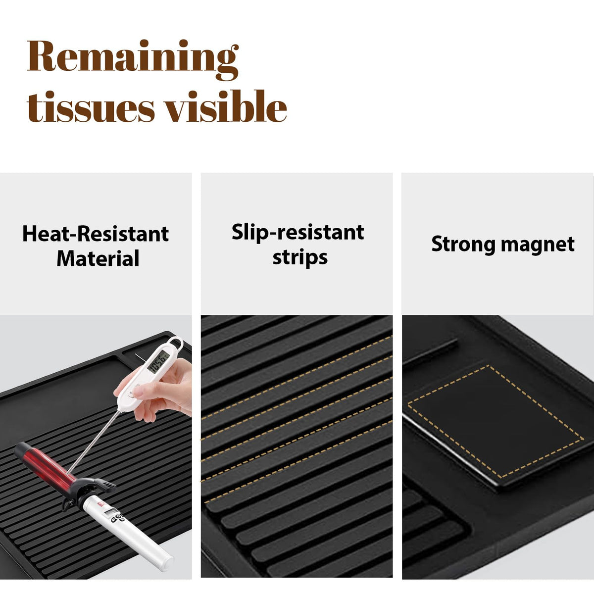 Adevar barber mat shows dimensions 17.7 by 11.8 inches for versatile fits.